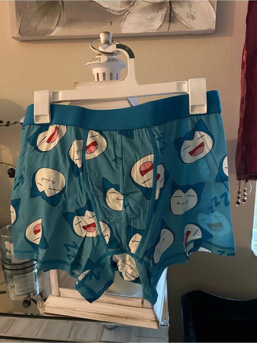Bioworld Men's Boxer Briefs - Teal Snorlax Pattern
